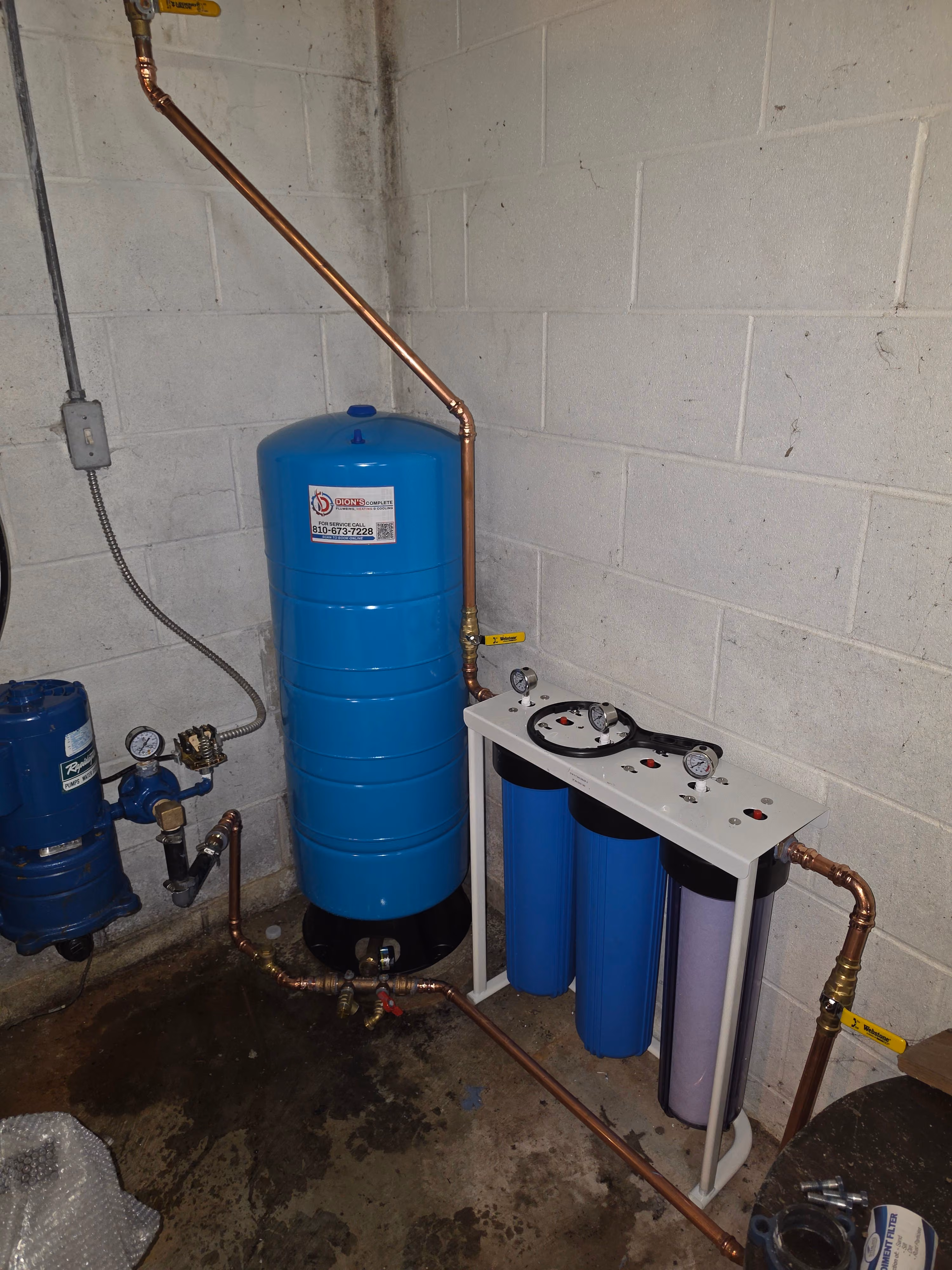 Whole-House Water Filtration and Pressure Tank Replacement Done Right
