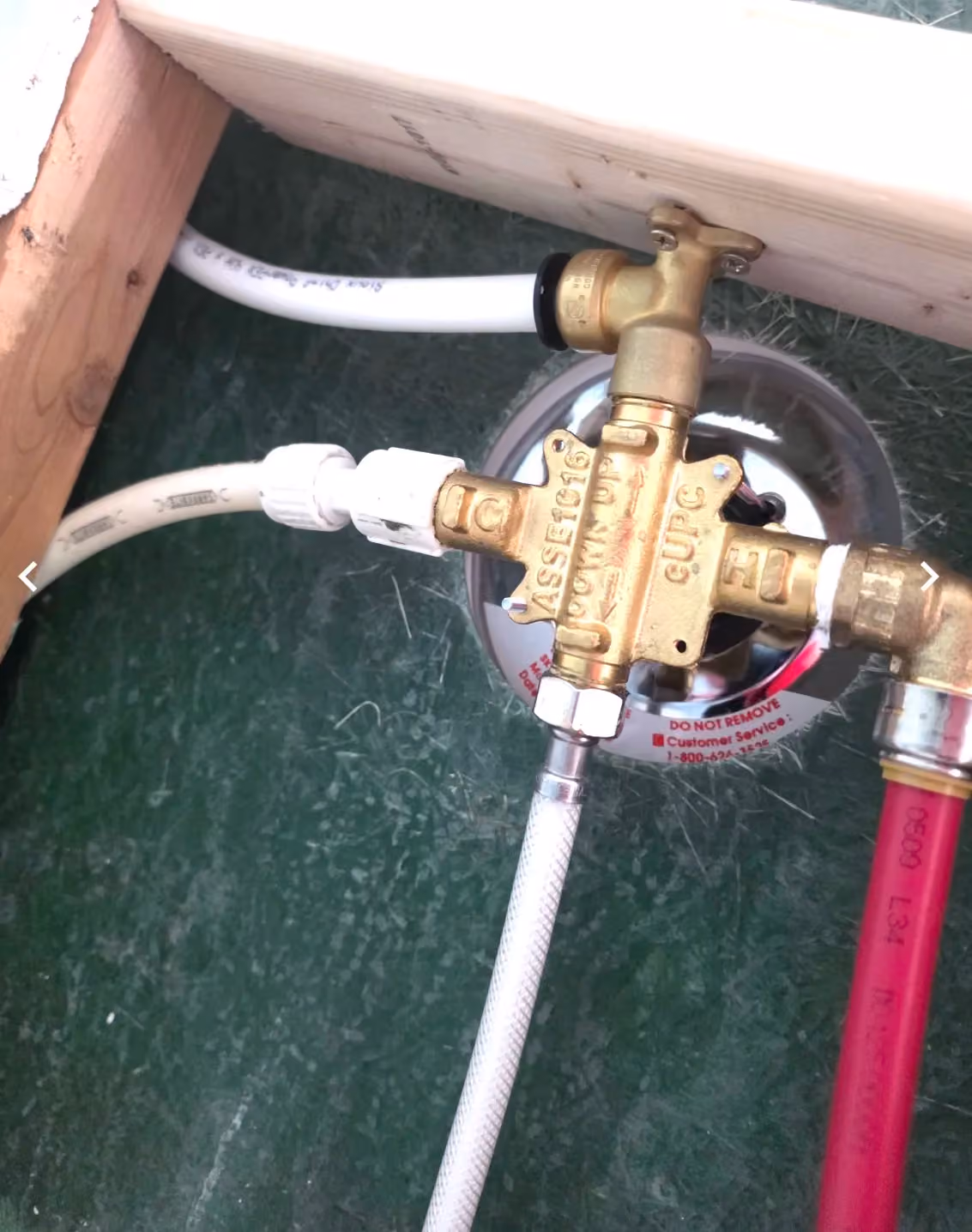 Leaking Shower Valve Replaced Right with Delta Trim and New Water Lines