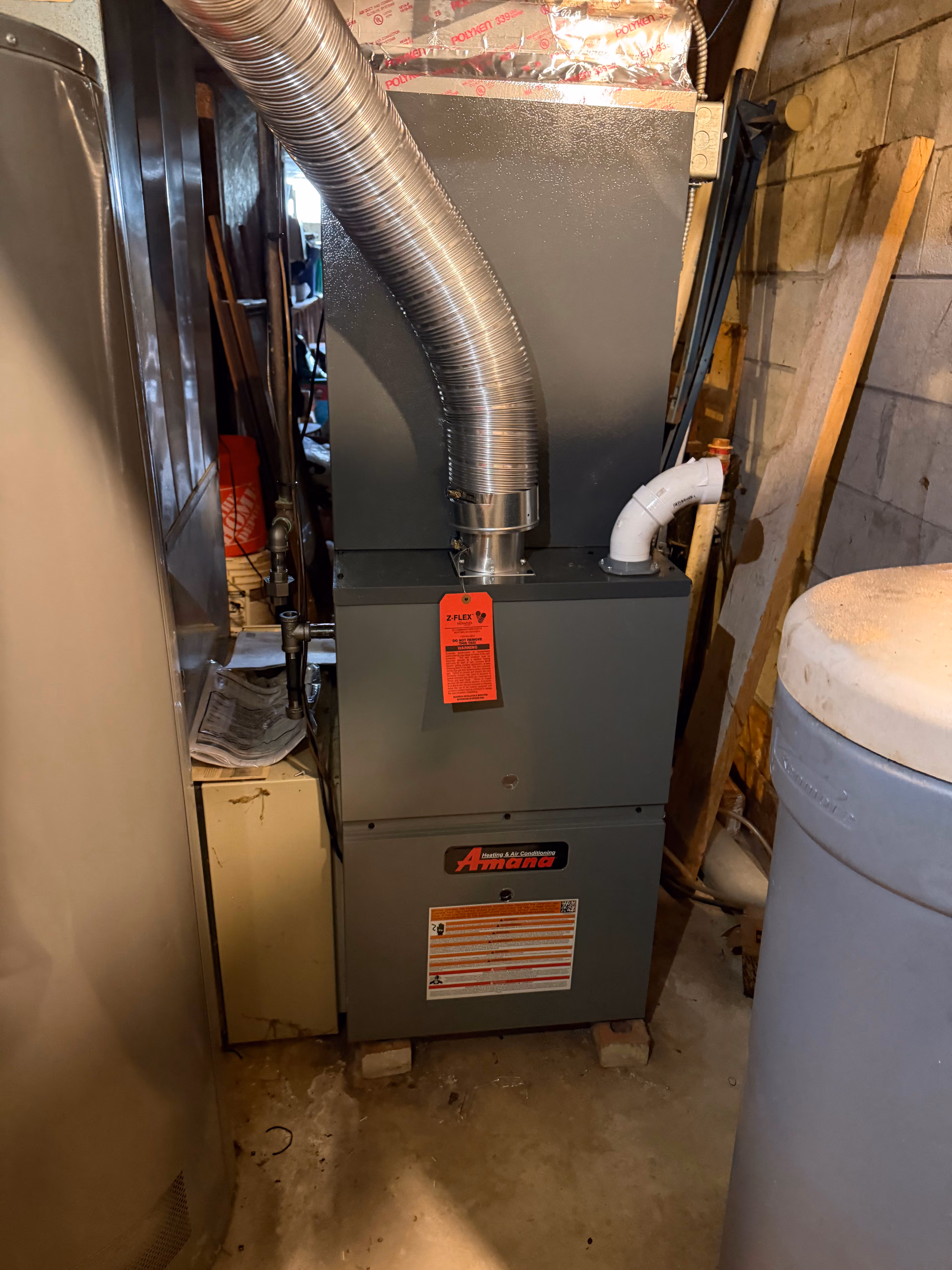 Old Furnace and AC Swapped Out for a New Amana Setup