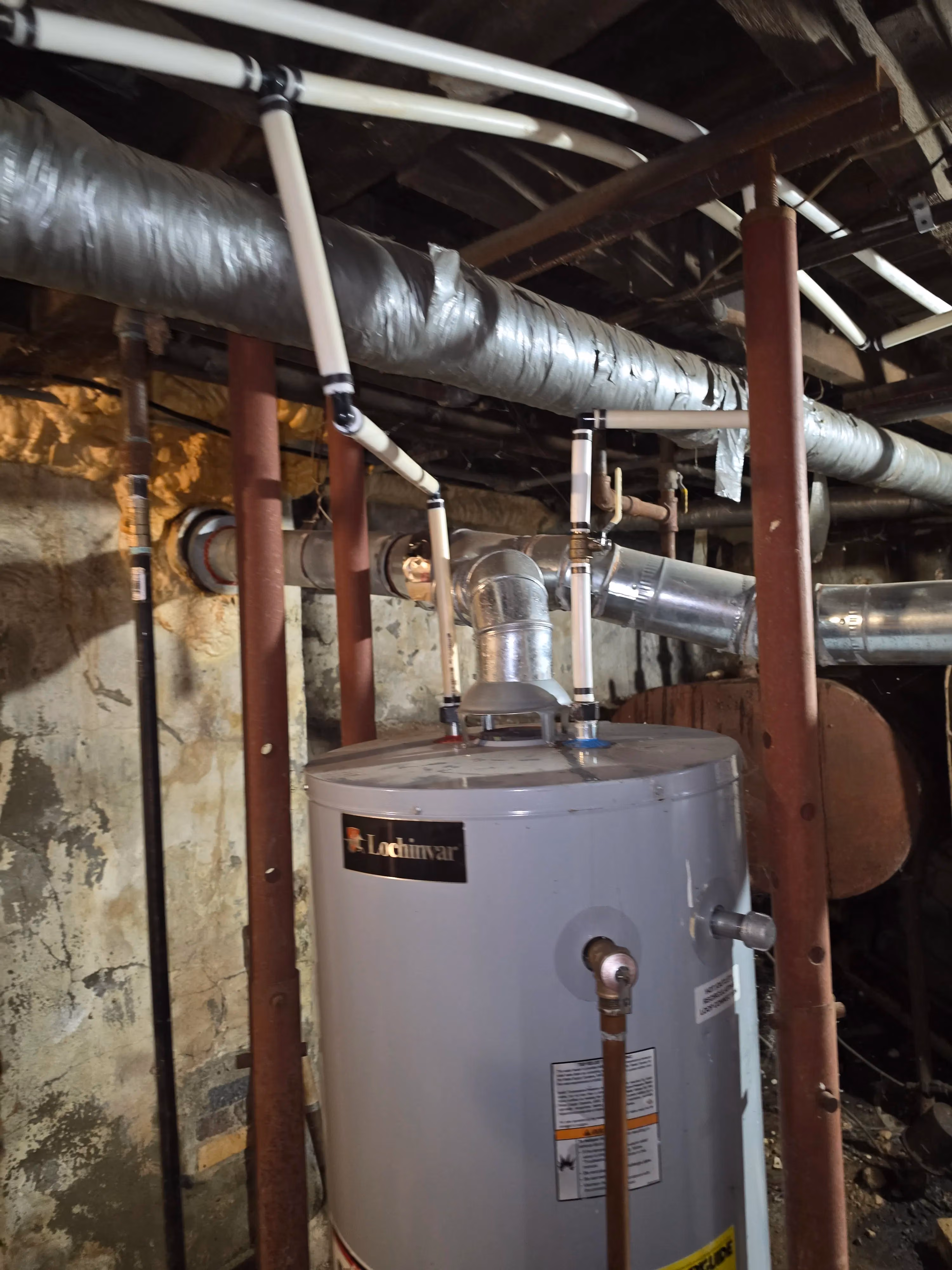 Flood-Damaged Water Heater Replaced with AO Smith 40-Gallon Unit
