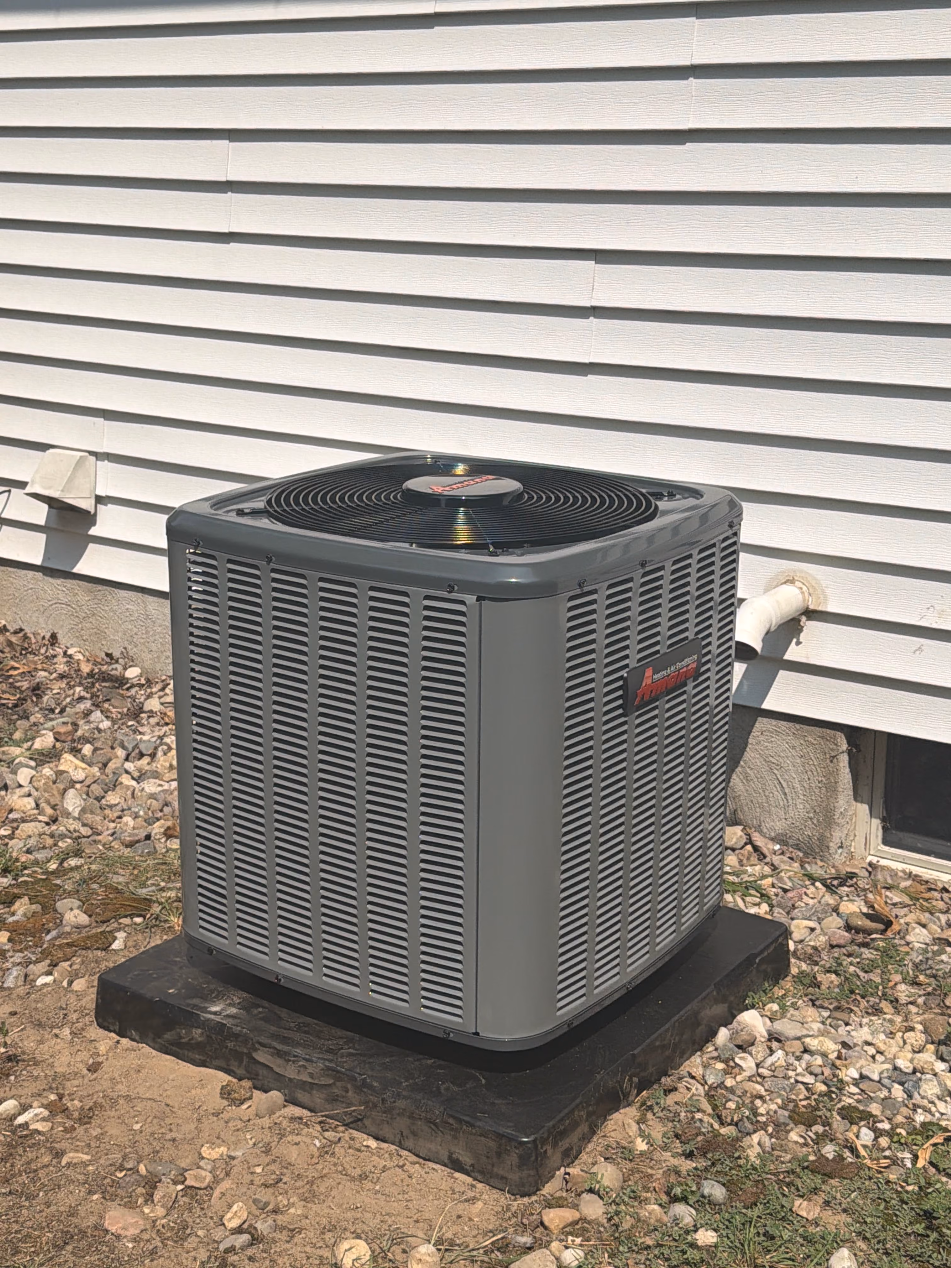 Old R-22 System Swapped for a Brand New Amana AC Unit
